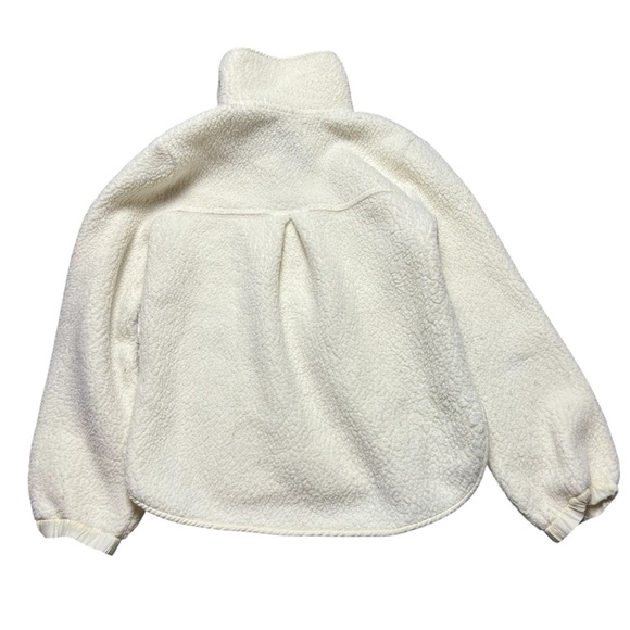 Womens Madewell Polartec Fleece Popover Jacket Antique Cream Sherpa Size XS - Picture 3 of 7